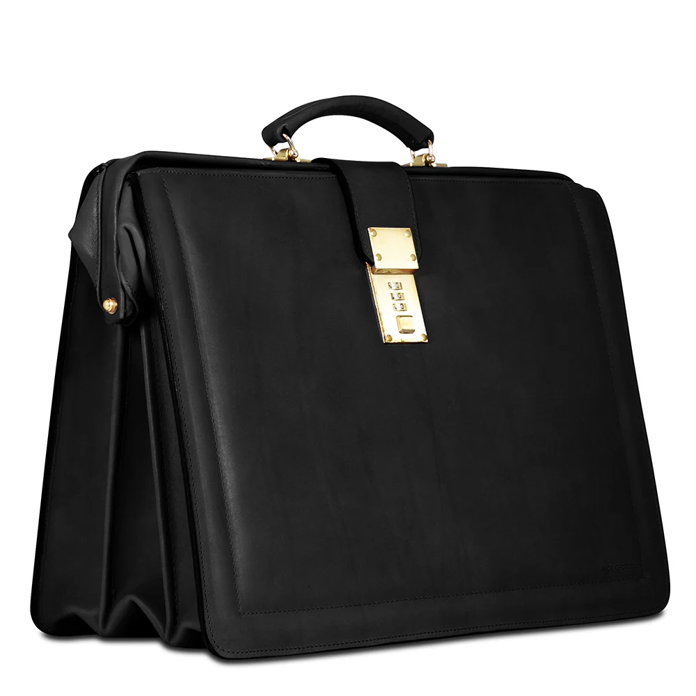 Belting Leather Classic Combination Lock Briefbag #9005 - Image 11