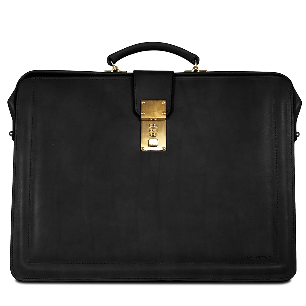 Belting Leather Classic Combination Lock Briefbag #9005 - Image 12