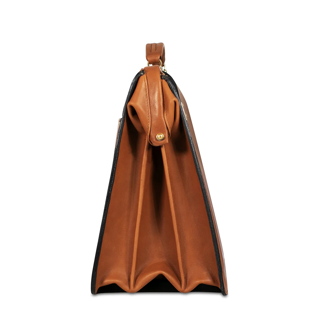 Belting Leather Classic Combination Lock Briefbag #9005 - Image 8