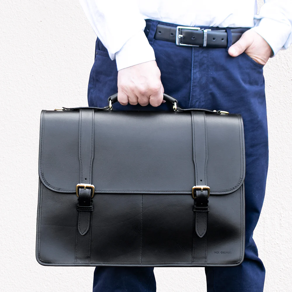 University Executive Leather Briefcase #2499 - Image 3