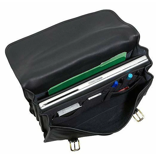 University Executive Leather Briefcase #2499 - Image 4