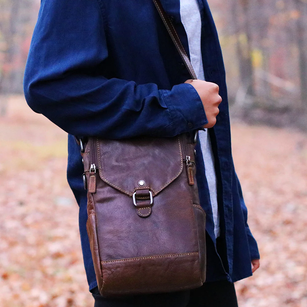 Crossbody Messenger & Wine Bag #7513 - Image 17