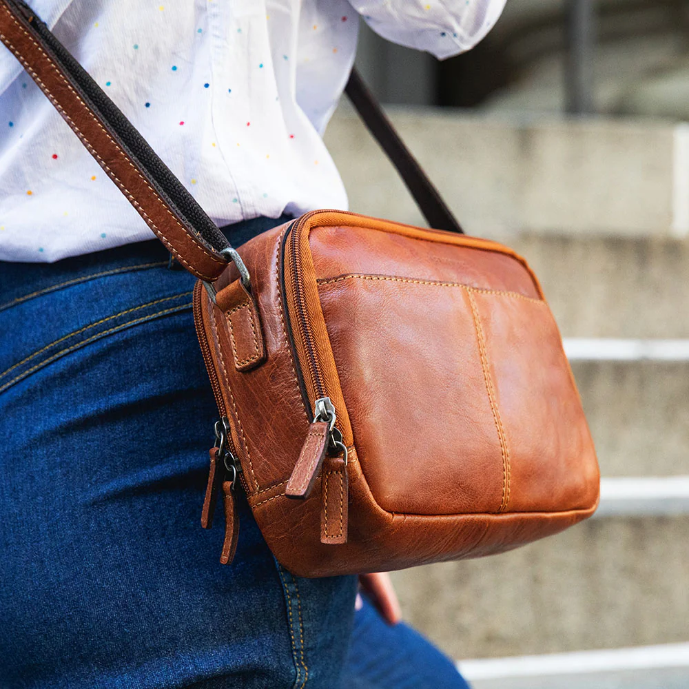 Double Zippered Crossbody Bag #7195 - Image 17