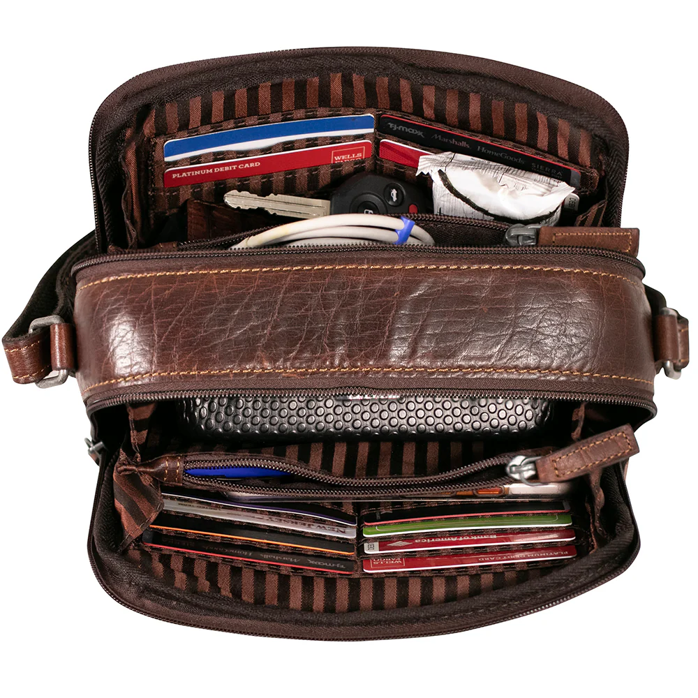 Double Zippered Crossbody Bag #7195 - Image 9