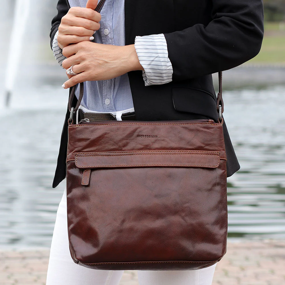 Zippered Crossbody Hobo Bag #7832 - Image 16