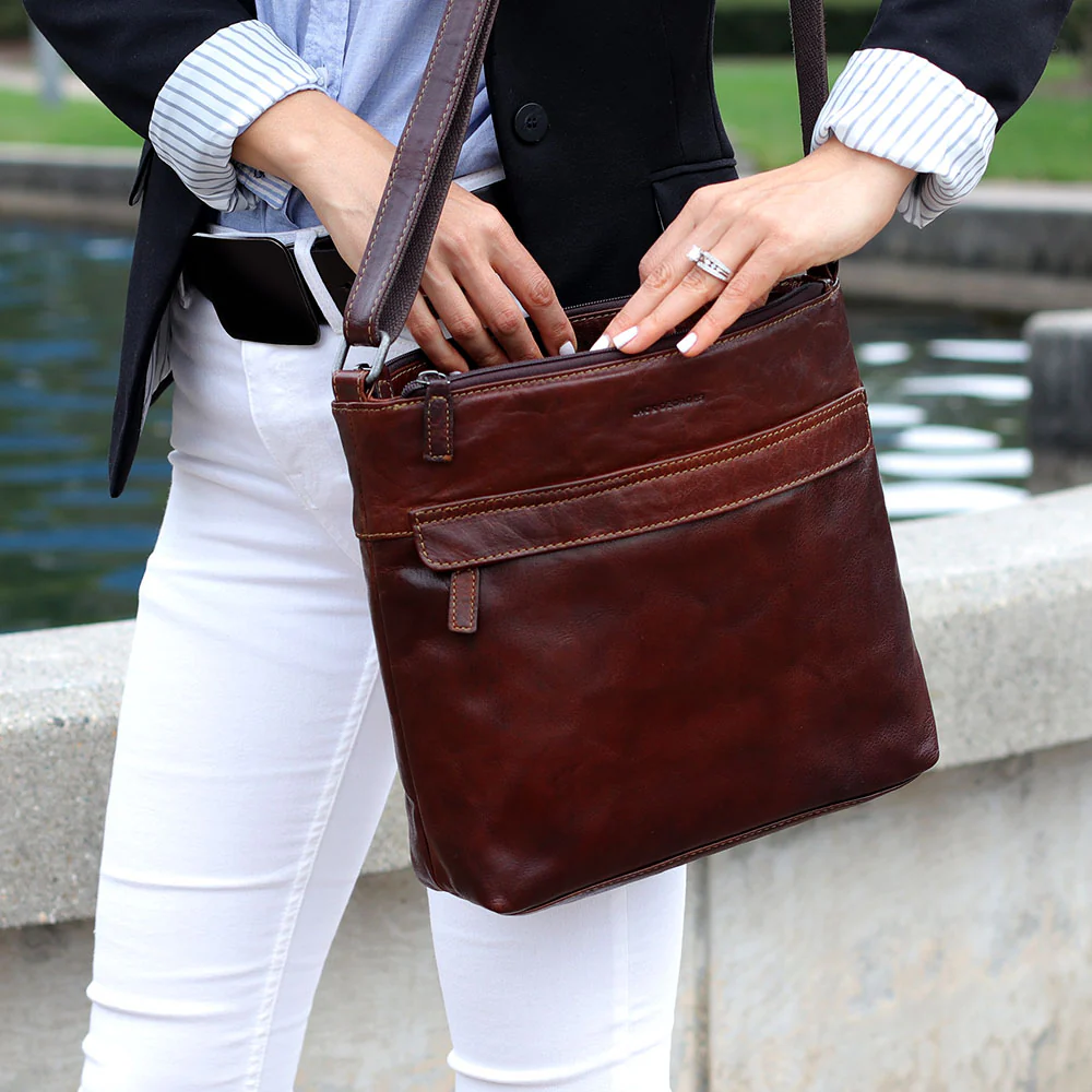 Zippered Crossbody Hobo Bag #7832 - Image 17