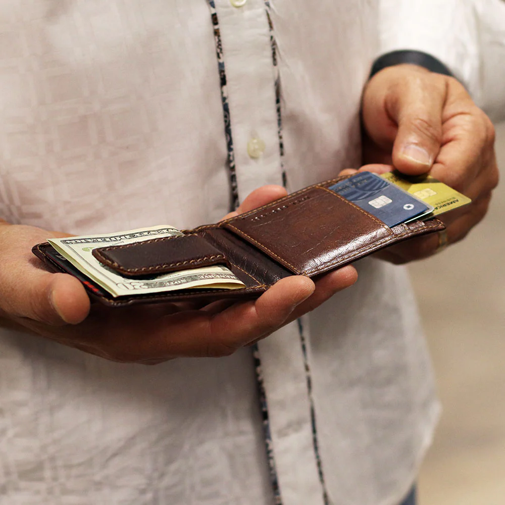 Bi-Fold Magnetic Money Clip Wallet #7748 - Image 4