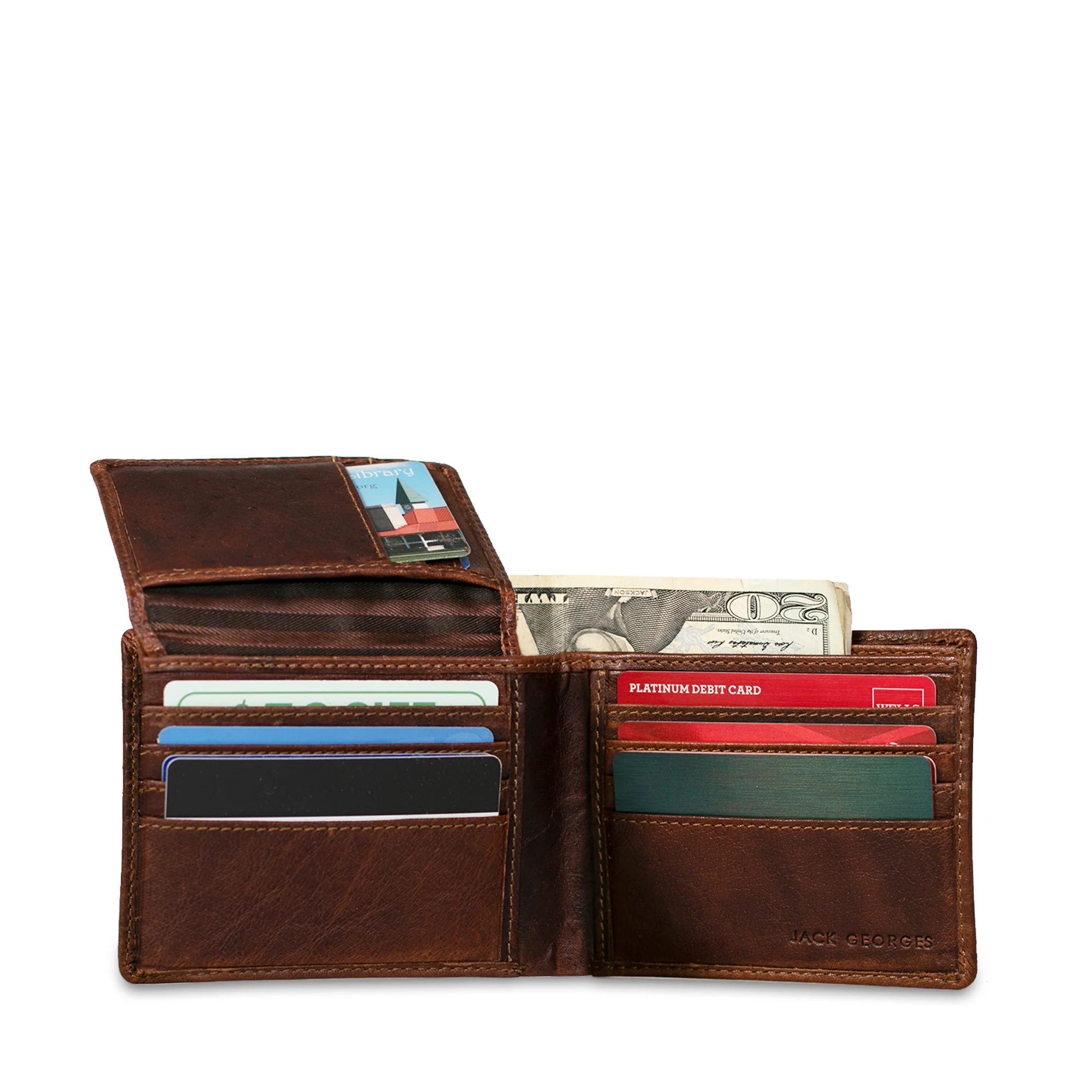 Bifold Wallet with ID Flap #7302 - Image 6