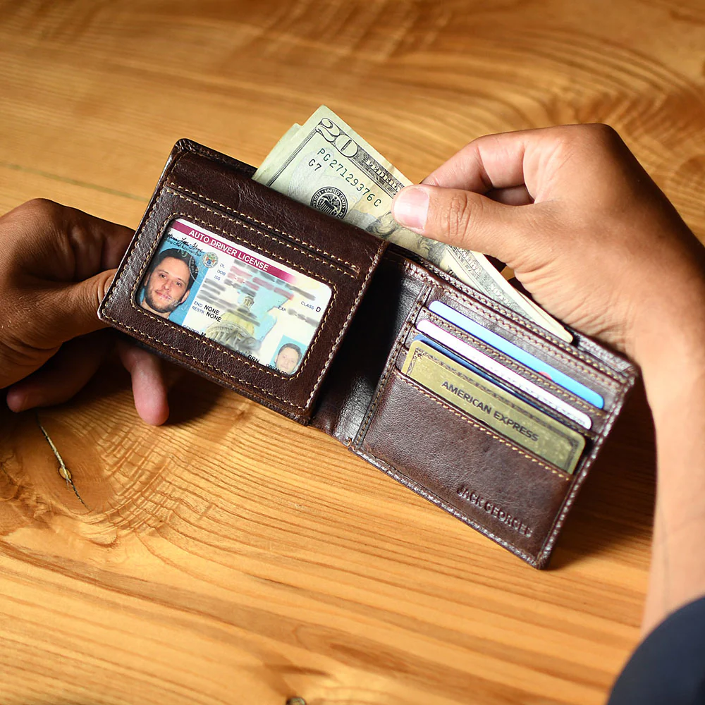 Bifold Wallet with ID Flap #7302 - Image 7