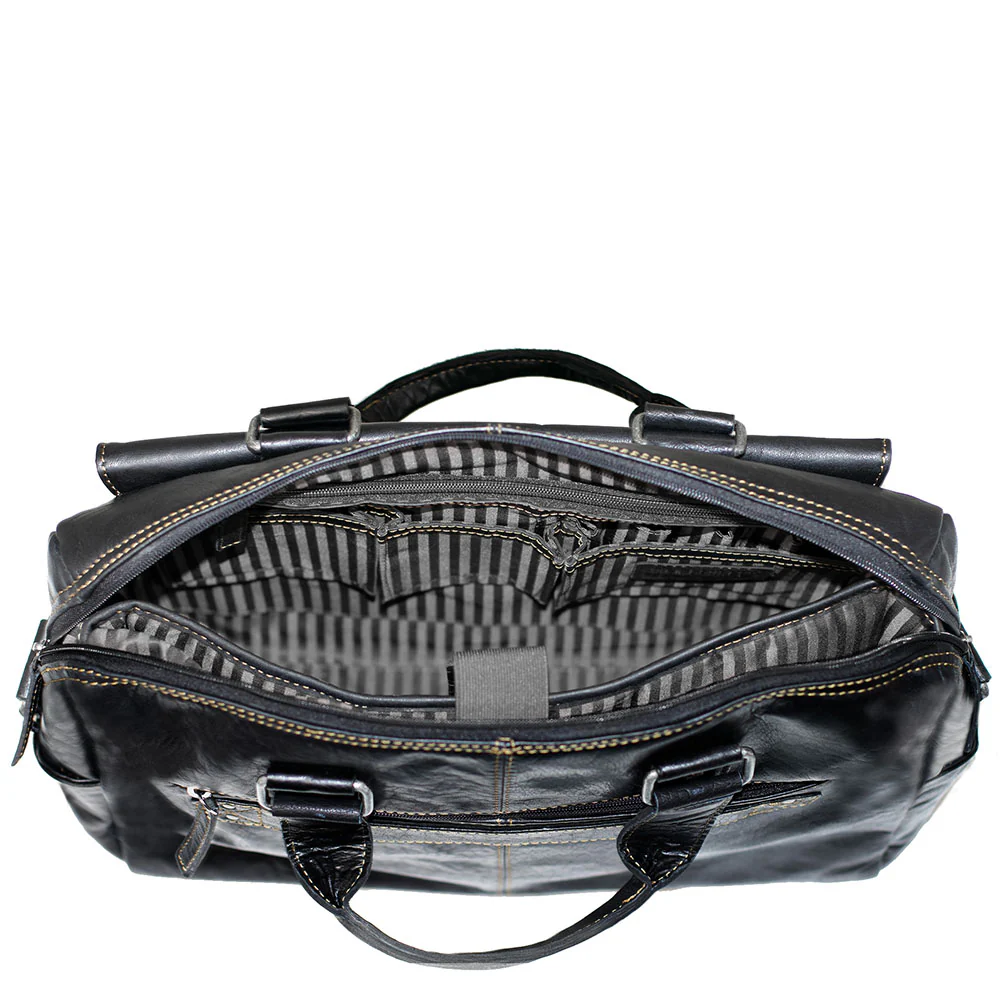 Zippered Briefcase with Front Flap Pocket #7316 - Image 11