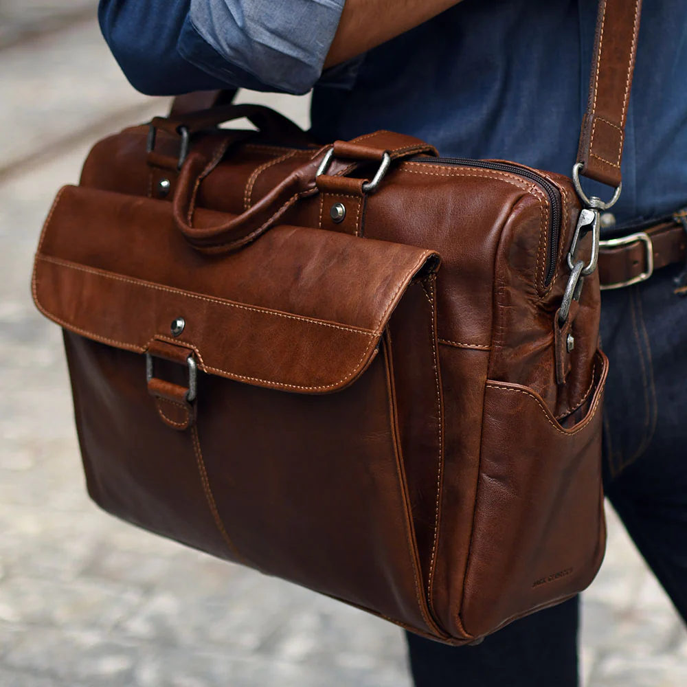 Zippered Briefcase with Front Flap Pocket #7316 - Image 12