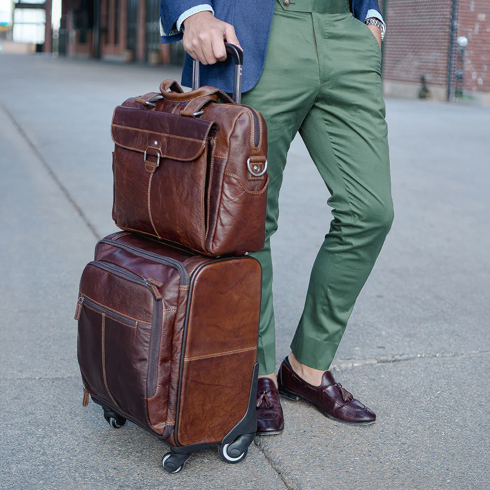 Zippered Briefcase with Front Flap Pocket #7316 - Image 13