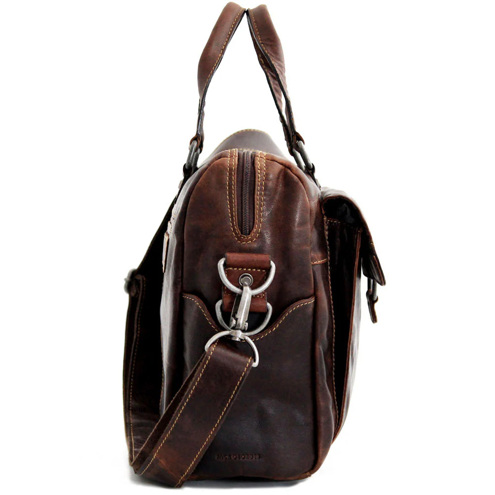 Zippered Briefcase with Front Flap Pocket #7316 - Image 3