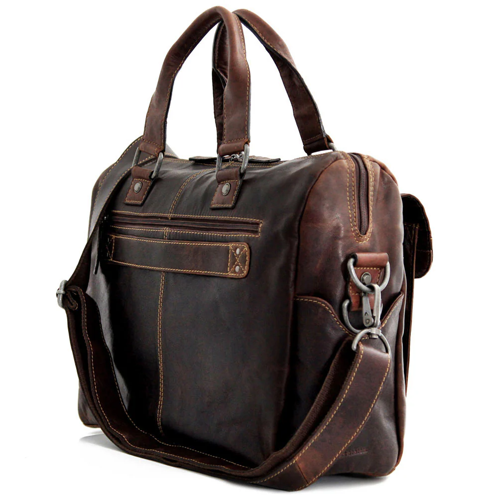 Zippered Briefcase with Front Flap Pocket #7316 - Image 4