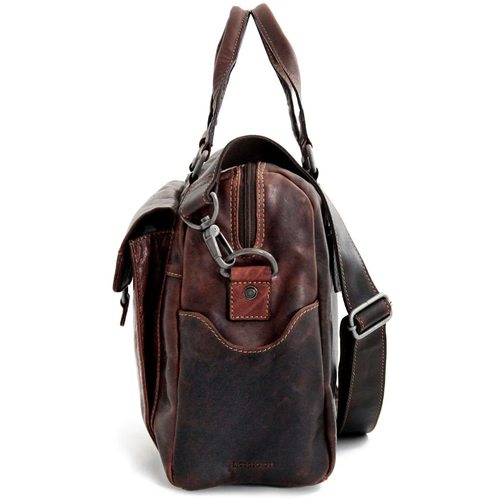 Zippered Briefcase with Front Flap Pocket #7316 - Image 7