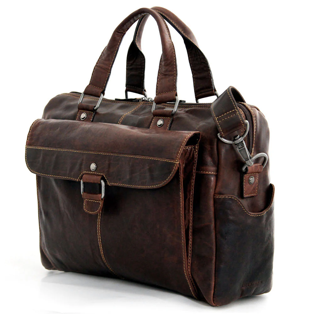 Zippered Briefcase with Front Flap Pocket #7316 - Image 8