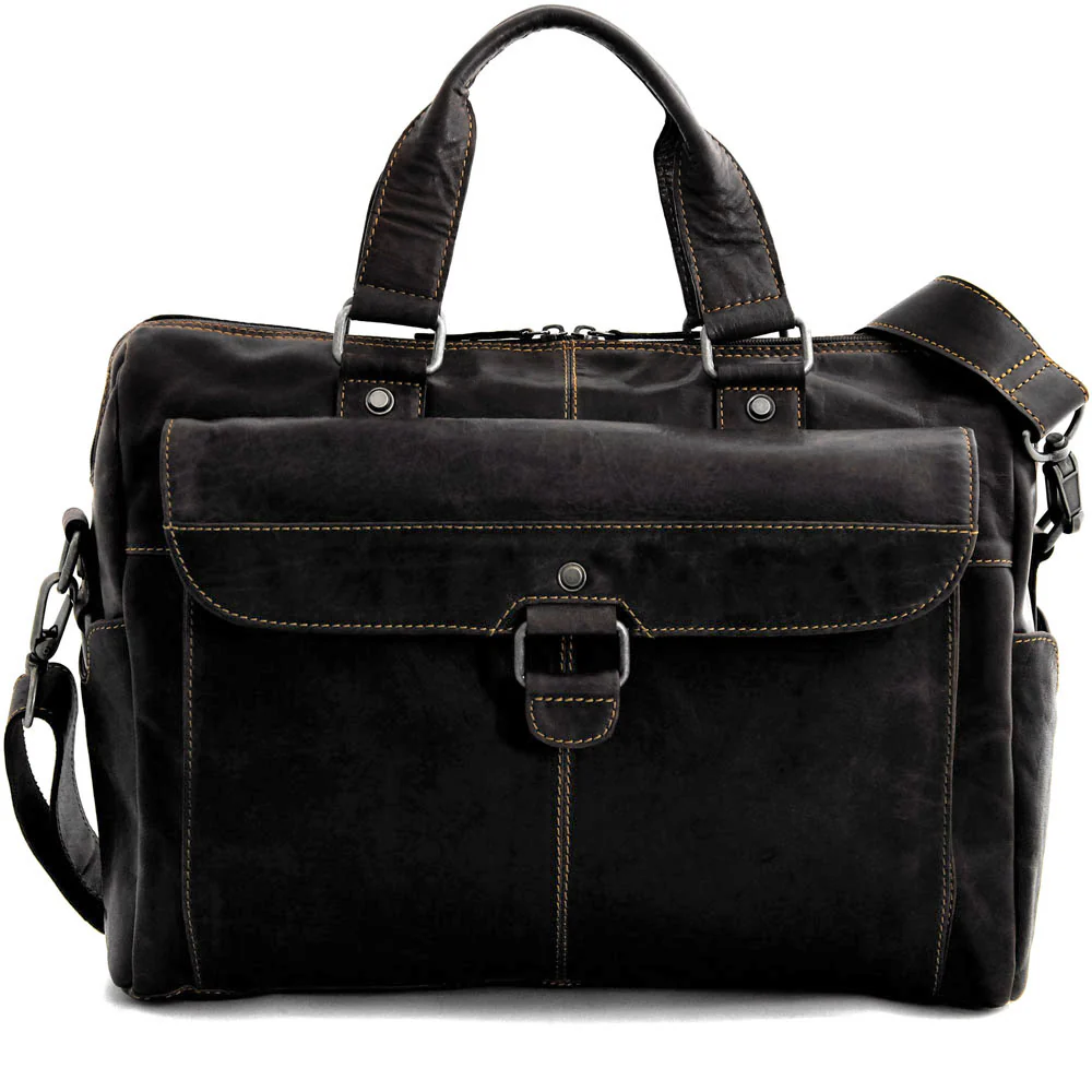Zippered Briefcase with Front Flap Pocket #7316 - Image 9