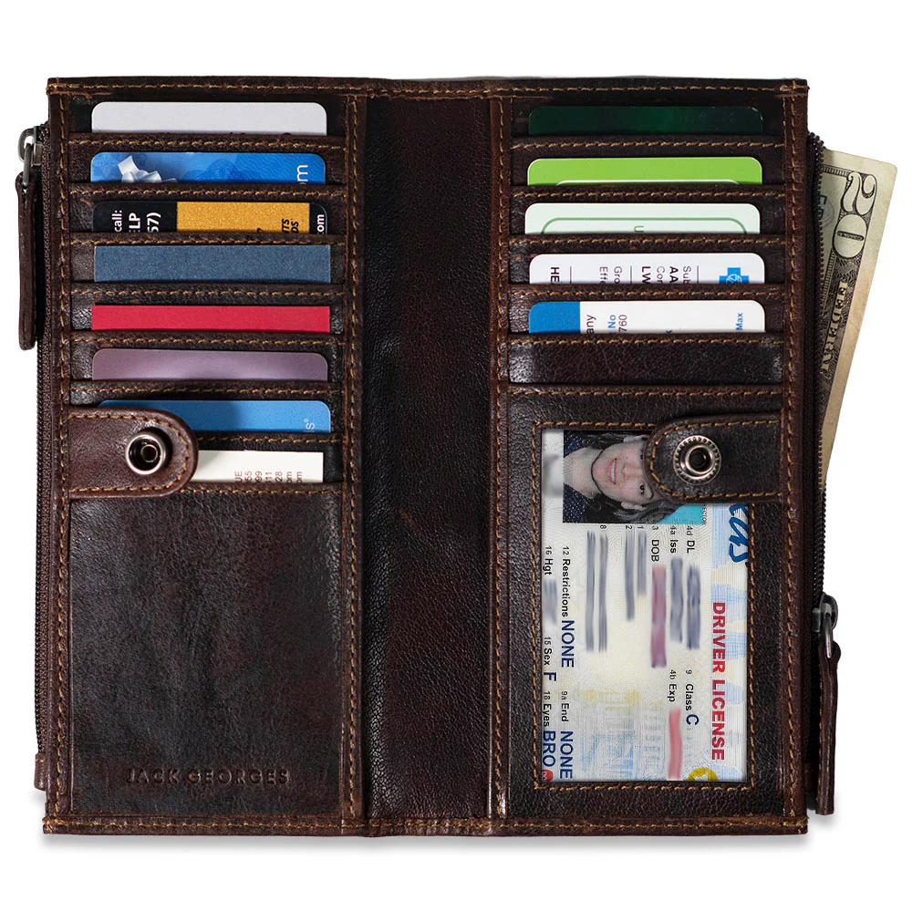 Slim Zippered Wallet #7717 - Image 5