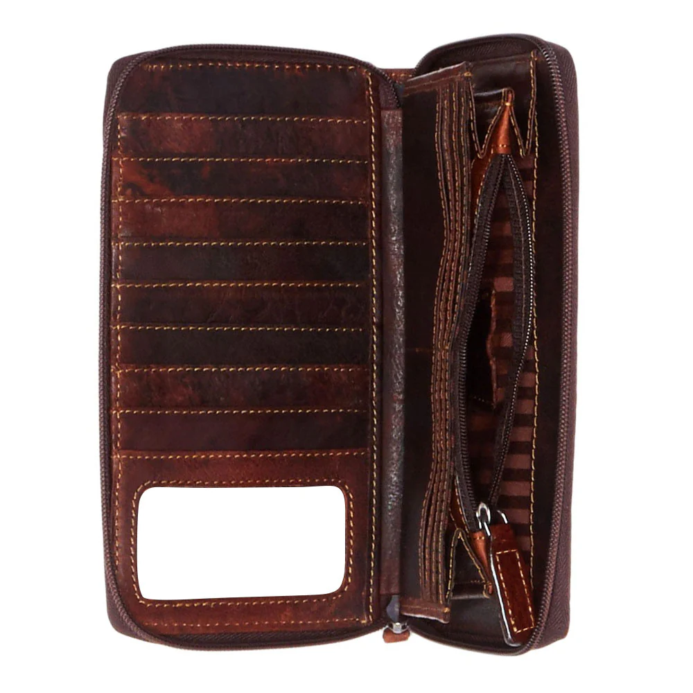 Large Zip-Around Travel Wallet #7724 - Image 10