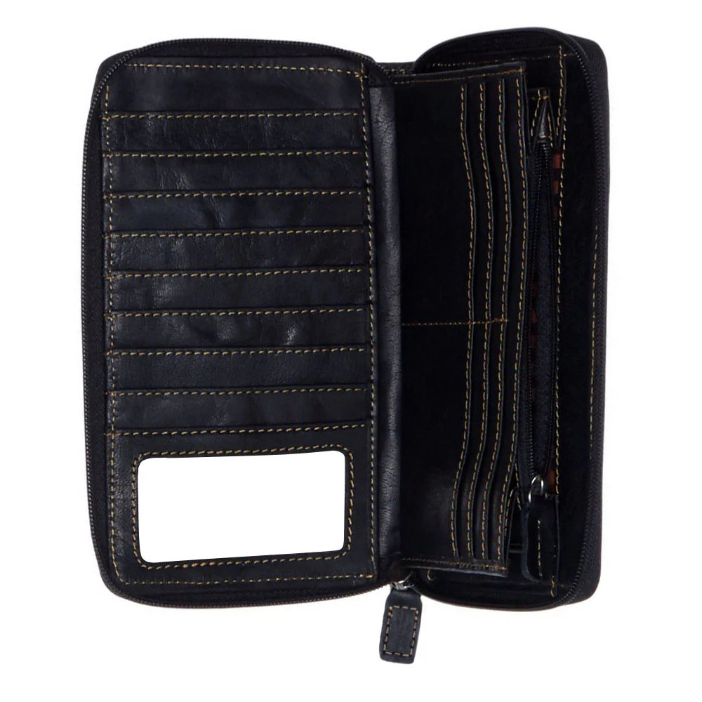 Large Zip-Around Travel Wallet #7724 - Image 12