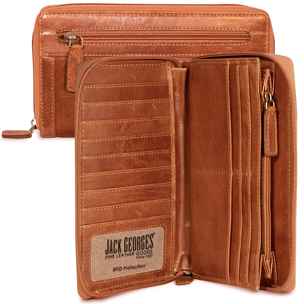 Large Zip-Around Travel Wallet #7724 - Image 13