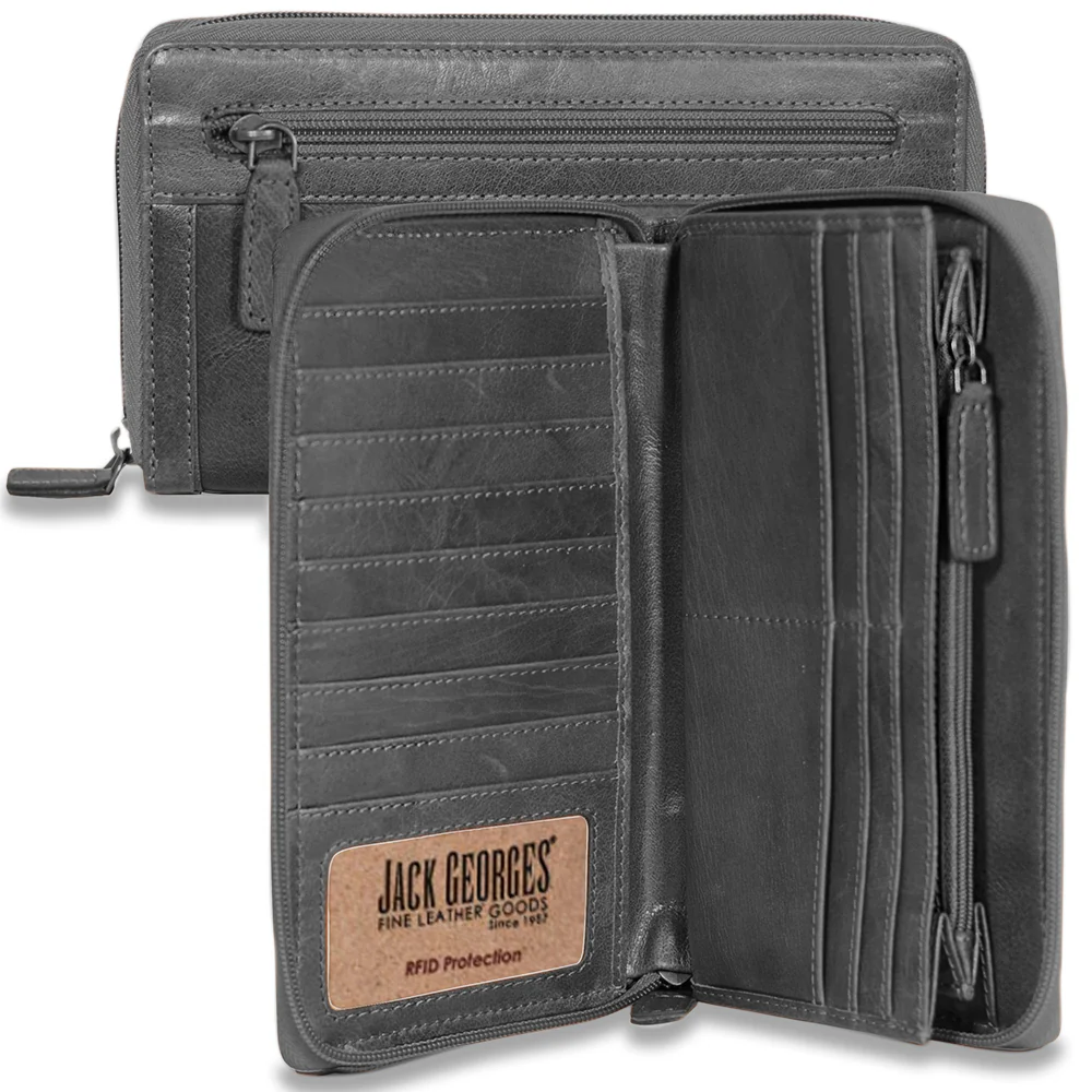 Large Zip-Around Travel Wallet #7724 - Image 17