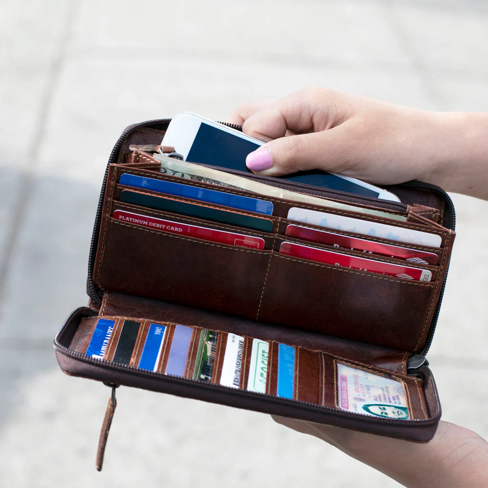 Large Zip-Around Travel Wallet #7724 - Image 20